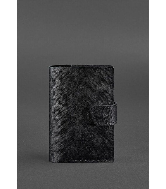 Шкіряна обкладинка для паспорта 4.0 чорна Blackwood картинка, зображення, фото