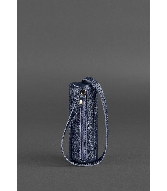 Кожаная ключница 3.0 Тубус Синяя фото, картинка, изображение