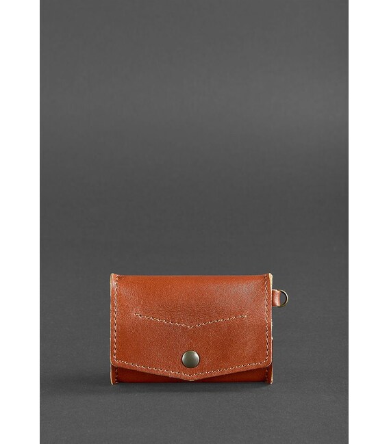 Шкіряна монетниця з клапаном 1.0 світло-коричнева картинка, зображення, фото