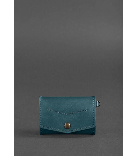 Жіноча шкіряна монетниця з клапаном 1.0 зелена картинка, зображення, фото