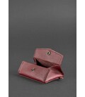 Женская кожаная монетница с клапаном 1.0 бордовая картинка, изображение, фото