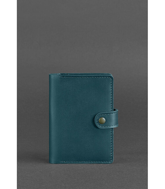 Шкіряна обкладинка для паспорта 3.0 зелена картинка, зображення, фото