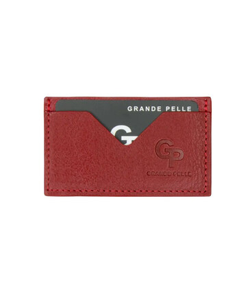 Кардхолдер Grande Pelle 300660 червона шкіра гладка картинка, зображення, фото