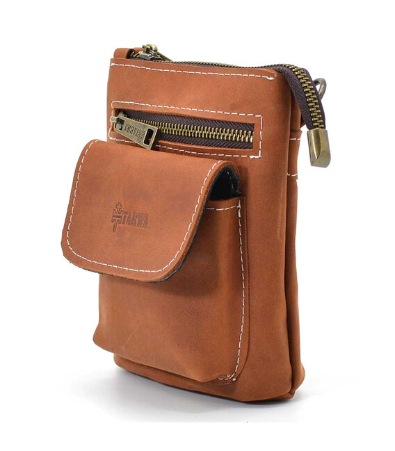 Маленька чоловіча сумка на пояс, через плече, на джинси руда TARWA RB-1350-3md фото, картинка, изображение