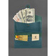 Шкіряне жіноче портмоне 3.0 зелене Краст картинка, зображення, фото