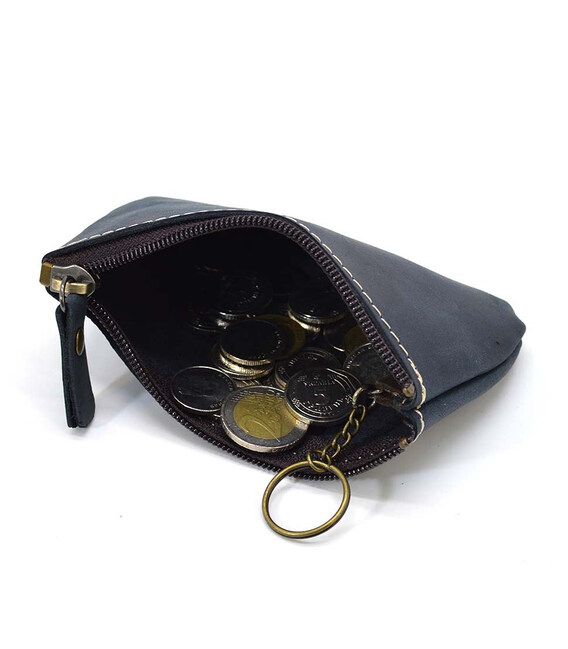 Ключниця монетниця шкіряна TARWA RK-coin-001 кінська шкіра синя фото, картинка, изображение