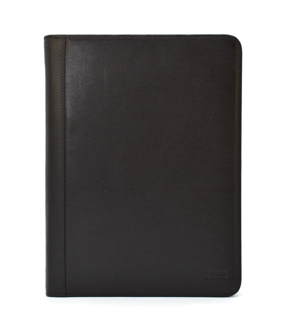 Шкіряна коричнева папка органайзер портфоліо на блискавці для документів А4+ TARWA GC-1295-4lx картинка, зображення, фото