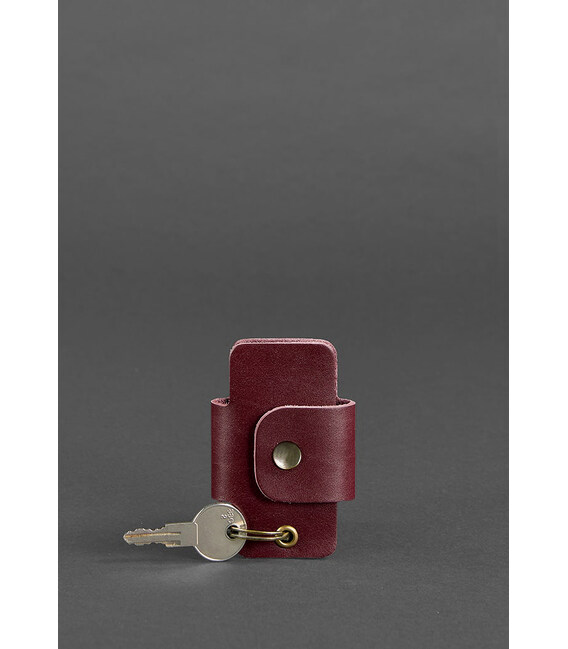 Шкіряна ключниця смарт-кейс 4.0 бордова картинка, зображення, фото