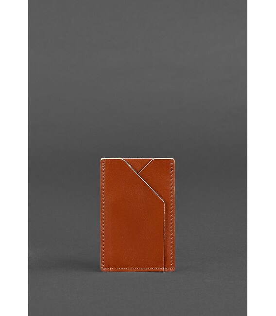 Кожаный кард-кейс 8.0 светло-коричневый фото, картинка, изображение