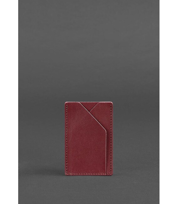 Жіночий шкіряний кард-кейс 8.0 бордовий картинка, зображення, фото