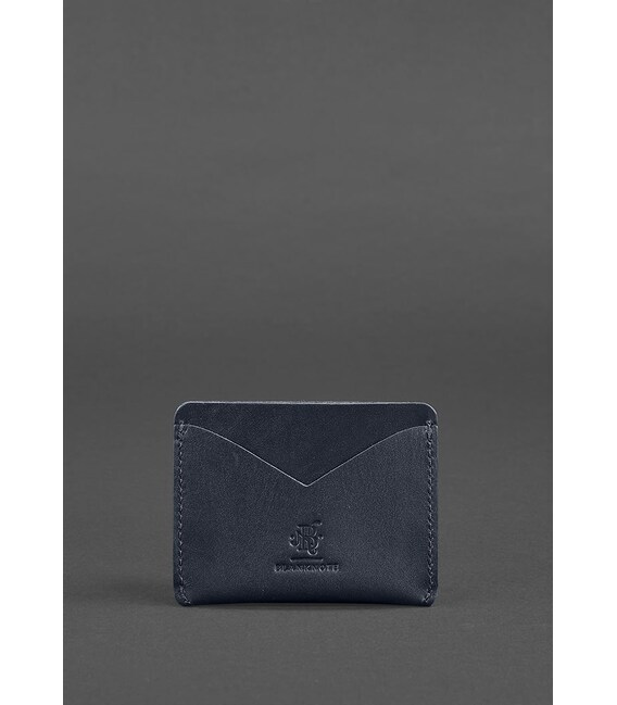 Шкіряна візитниця 5.0 темно-синя картинка, зображення, фото