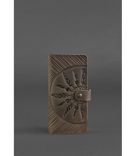 Шкіряне жіноче портмоне 7.0 Інді темно-коричневе картинка, зображення, фото