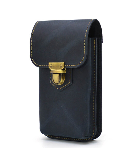Шкіряна сумка чохол на пояс синя TARWA RKw-2092-3md фото, картинка, изображение