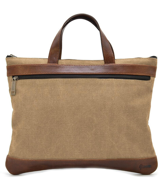 Сумка папка для документів А4 шкіра та канвас TARWA GSb-7100-4lx пісочна картинка, зображення, фото