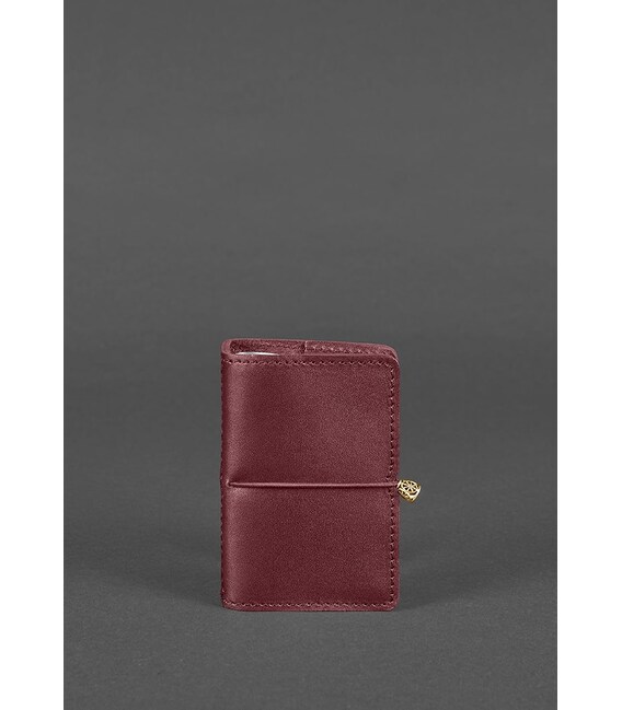 Жіночий шкіряний кард-кейс 7.0 бордовий Краст картинка, зображення, фото