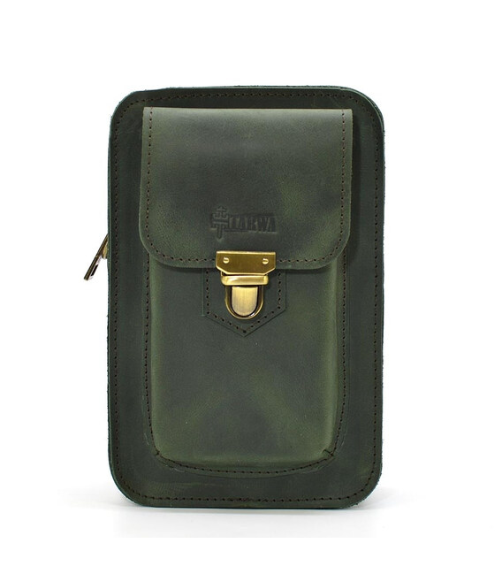 Зелена чоловіча сумка чохол через плече, поясна TARWA RE-0075-3md фото, картинка, изображение