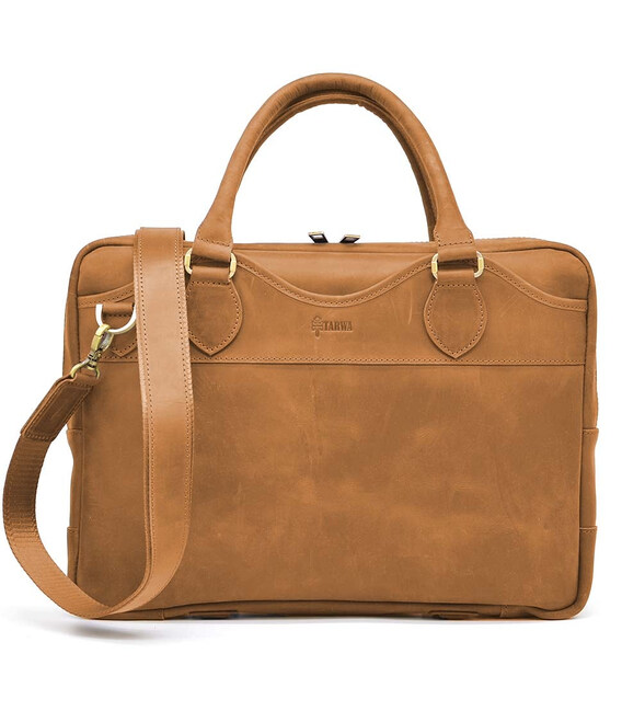 Чоловіча сумка для ноутбука та документів А4 Crazy Horse RB-8839-4lx TARWA коньячна фото, картинка, изображение