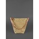 Кожаная плетеная женская сумка Пазл M светло-коричневая Krast фото