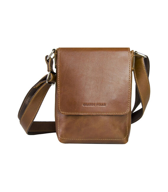 Чоловіча сумка-месенджер міні формату, 235х160х50 мм, теракот картинка, зображення, фото