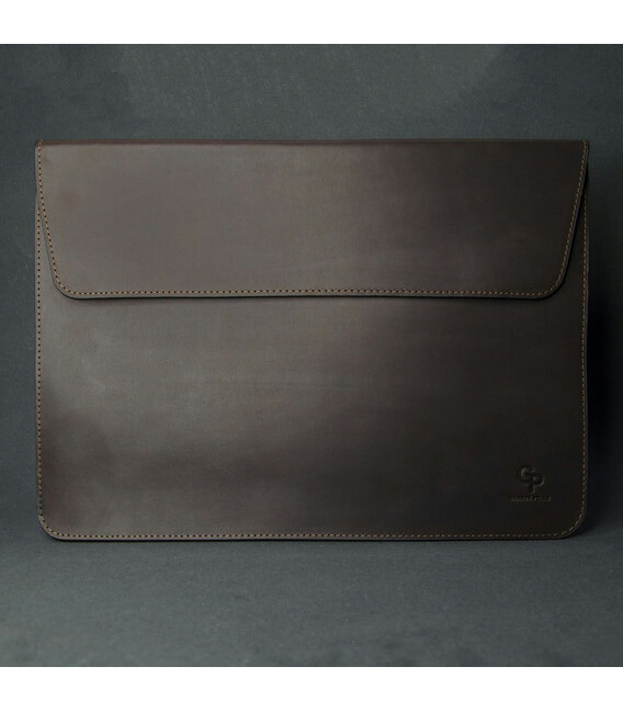 Шкіряний чохол для MacBook 13", шкіра Crazy Horse шоколад картинка, зображення, фото