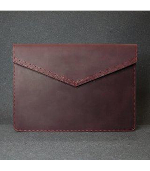 Шкіряний чохол для MacBook 12 ' шкіра Crazy Horse, бордо картинка, зображення, фото