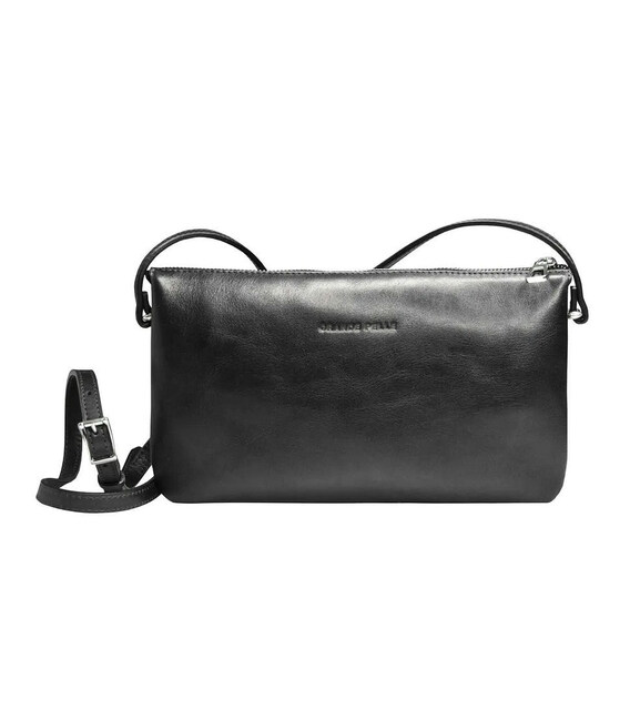 Жіночий клатч з ремінцем на плече, чорний Grande Pelle 70561001 фото, картинка, изображение