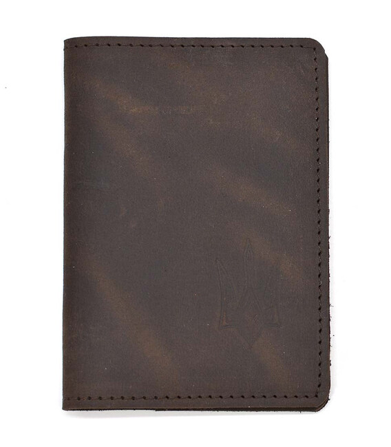 Шкіряна обкладинка на паспорт, військовий квиток TARWA RC-passp коричнева картинка, зображення, фото