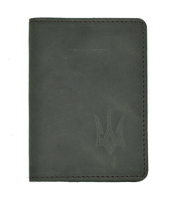 Шкіряна обкладинка на паспорт, військовий квиток TARWA RE-passp зелена картинка, зображення, фото