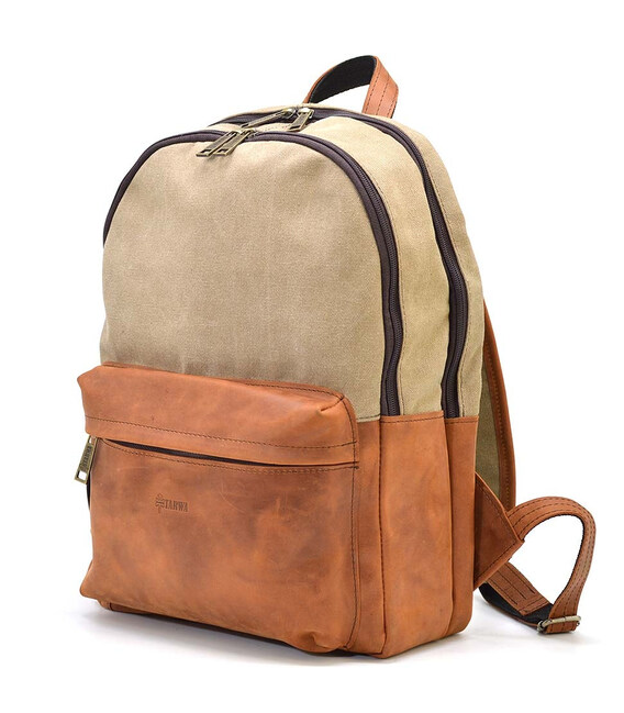 Чоловічий рюкзак шкіра та канвас TARWA RbSc-7273-3md картинка, зображення, фото