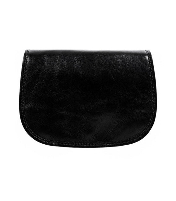 Шкіряна сумка кросбоді жіноча Time Resistance 5233201- Moonfleet - чорна фото, картинка, изображение