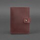 Кожаная обложка для паспорта 5.0 (с окошком) бордовая Crazy Horse фото