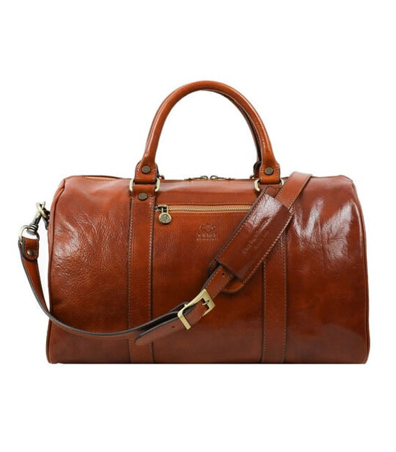 Невелика шкіряна дорожня сумка - The Ambassadors - коньячна Time Resistance 5229601 фото, картинка, изображение