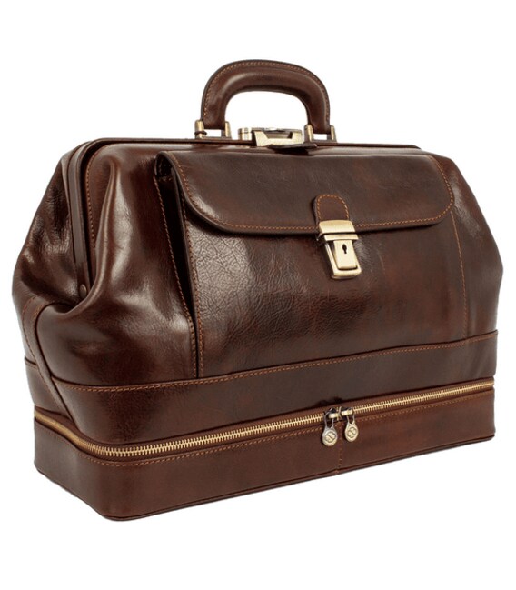 Італійський шкіряний саквояж - The Master and Margarita - коричневий Time Resistance фото, картинка, изображение