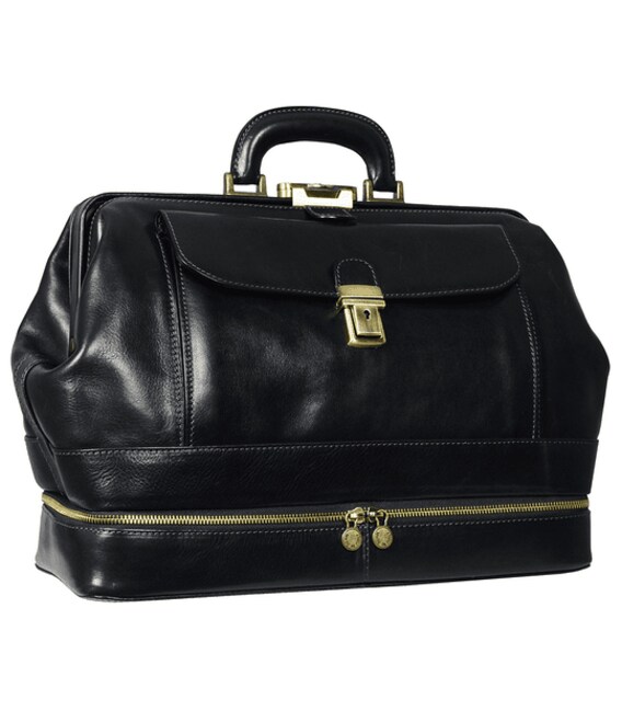 Італійський шкіряний саквояж - The Master and Margarita - чорний Time Resistance фото, картинка, изображение