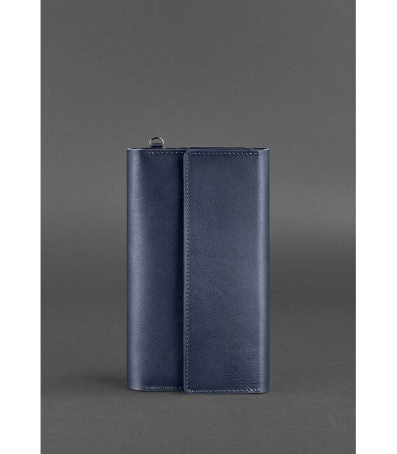 Шкіряний клатч-органайзер (Тревел-кейс) 5.1 темно-синій картинка, зображення, фото