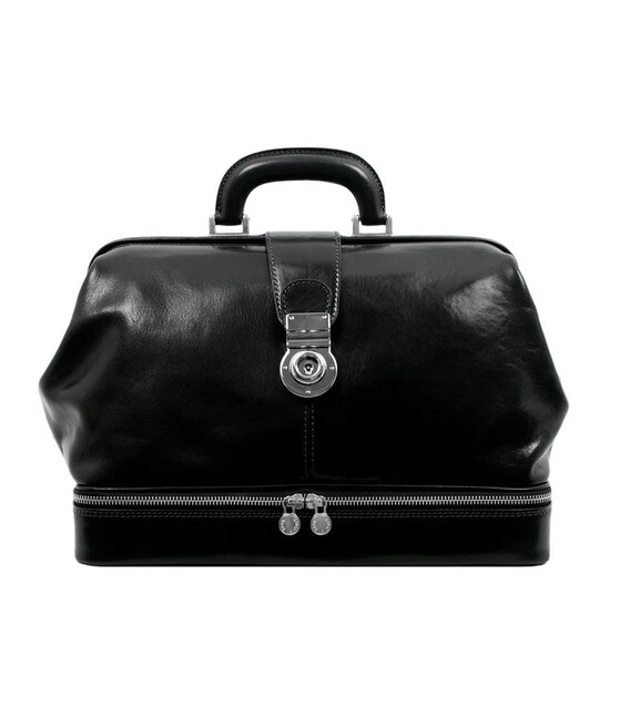 Шкіряний саквояж із замком Time Resistance - Northern Lights - чорний 5216101 фото, картинка, изображение