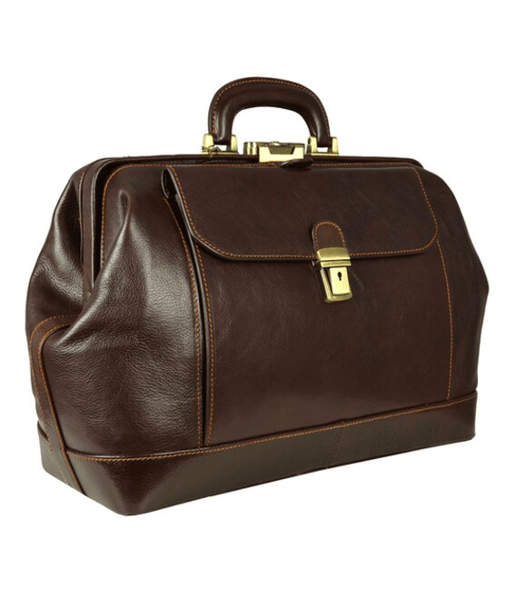 Великий італійський саквояж шкіряний - Hamlet - коричневий 1172201 Time Resistance фото, картинка, изображение