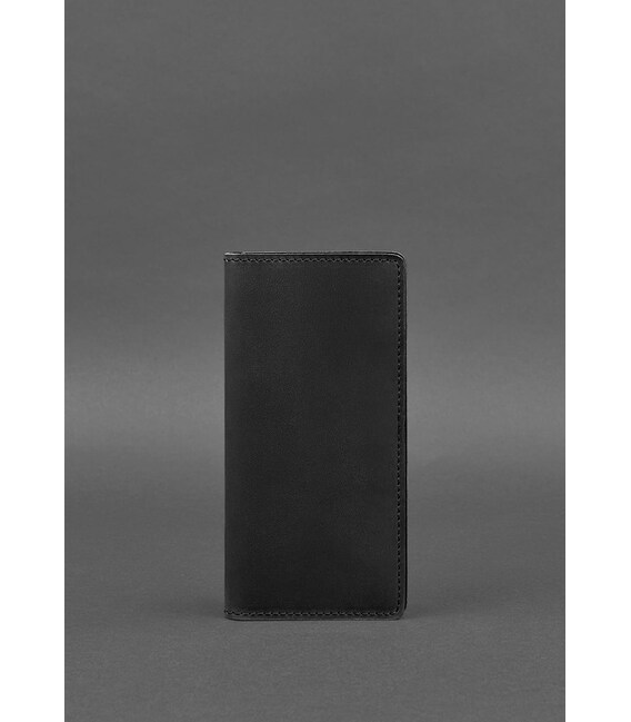 Шкіряне портмоне-купюрник 11.0 чорне Crazy Horse картинка, зображення, фото