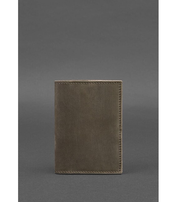 Кожаная обложка для паспорта и военного билета 1.2 темно-коричневый Crazy Horse фото, картинка, изображение