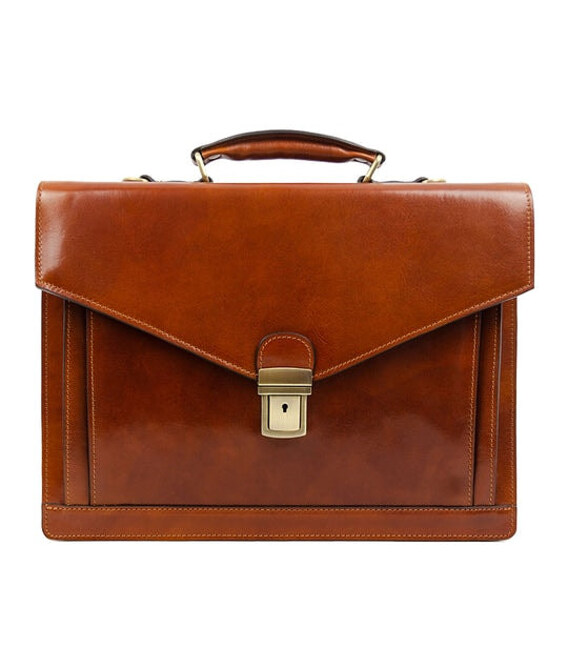 Класичний шкіряний портфель - The Magus - коньячний 5212501 Time Resistance картинка, зображення, фото
