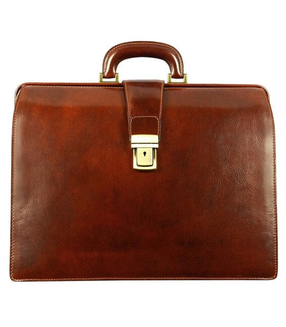 Великий шкіряний портфель - The Firm - коричневий Time Resistance 5191501 картинка, зображення, фото