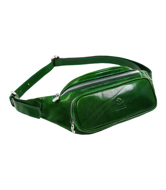 Сумка напоясна шкіряна - Independent People - зелена Time Resistance 5231601 картинка, зображення, фото