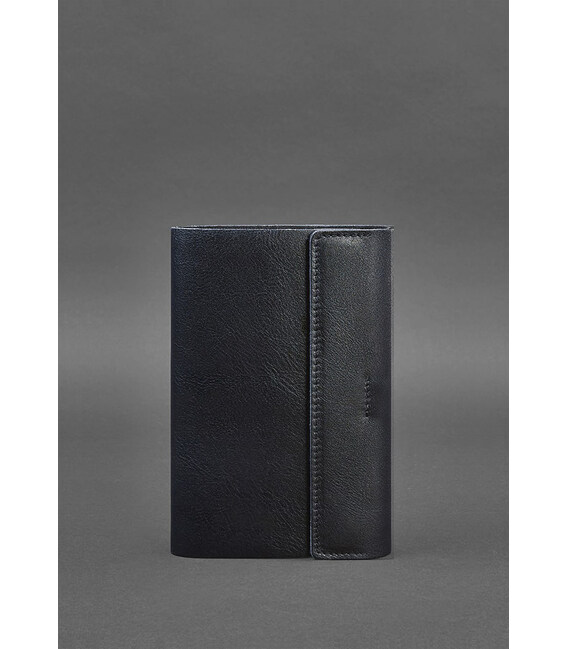 Кожаный блокнот софт-бук 7.0 темно-синий фото, картинка, изображение