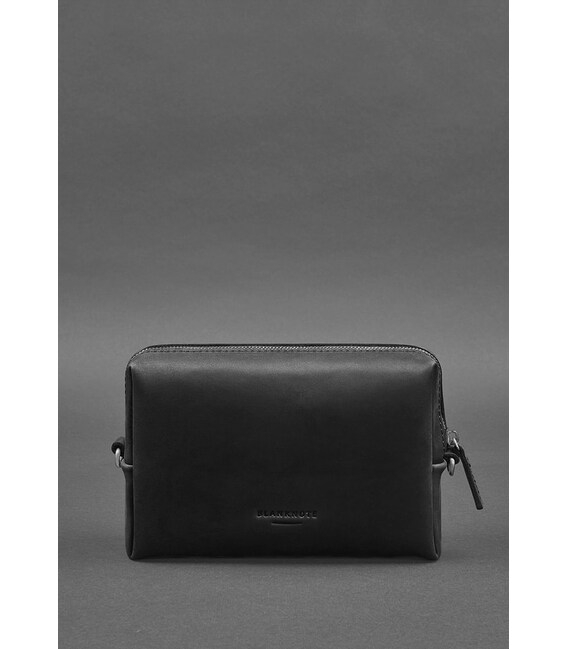 Шкіряна косметичка-несесер 3.0 Чорна Crazy Horse картинка, зображення, фото