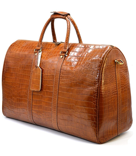 Велика шкіряна дорожня сумка 61см TARWA Cr-9551-4lx з тисненням фото, картинка, изображение