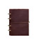 Шкіряний блокнот А5 на кільцях (софт-бук) 9.0 в м'якій бордовій обкладинці картинка, зображення, фото