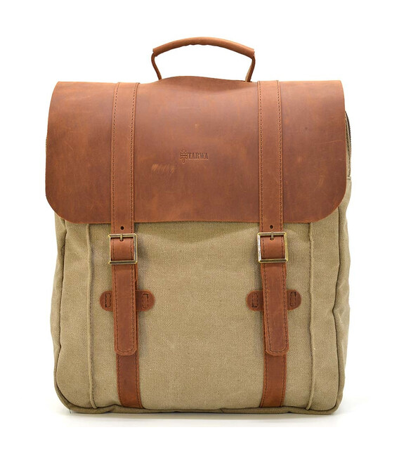 Сумка рюкзак из канвасу для ноутбука TARWA RBs-3420-3md рудий фото, картинка, изображение