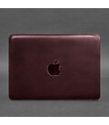 Шкіряний чохол для MacBook 13 дюйм Бордовий Crazy Horse картинка, зображення, фото