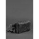 Кожаная поясная сумка Dropbag Mini черная Crazy Horse фото