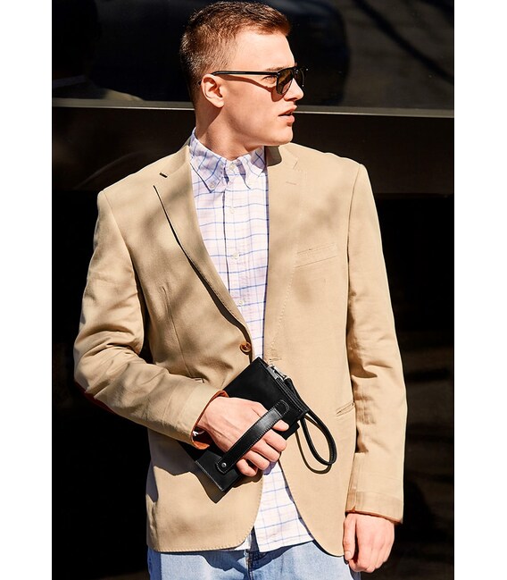 Шкіряний чоловічий клатч-барсетка 3.0 чорний Crazy Horse картинка, зображення, фото